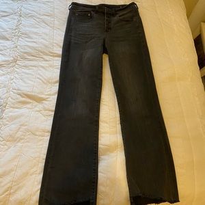 Black High-Rise Straight Leg Jeans
